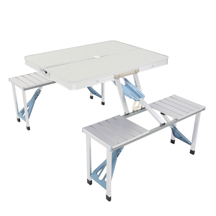 [US Warehouse] Aluminum Alloy One Piece Folding Table And Chairs