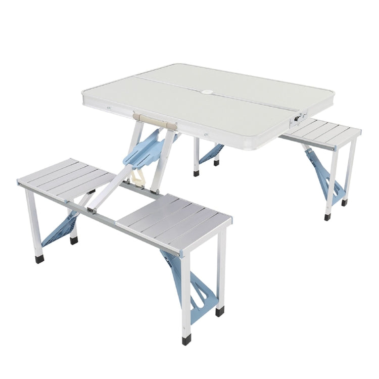 [US Warehouse] Aluminum Alloy One Piece Folding Table And Chairs
