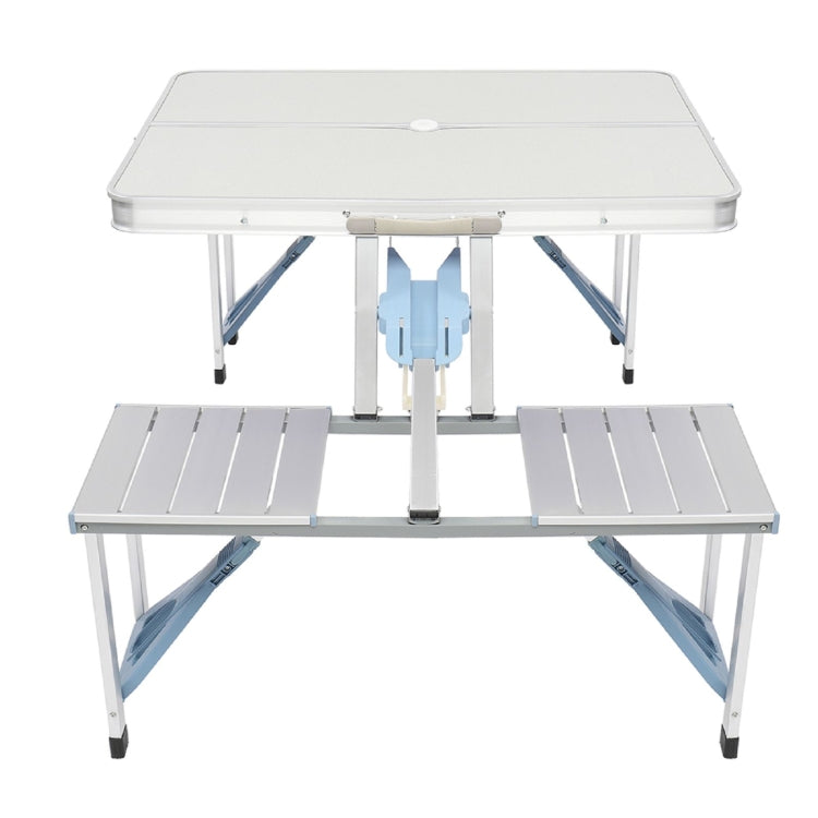 [US Warehouse] Aluminum Alloy One Piece Folding Table And Chairs