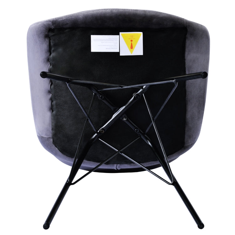 [UK Warehouse] 2 PCS Velvet Dining Chair Bedroom Chairs with High Backrest & Steel Legs