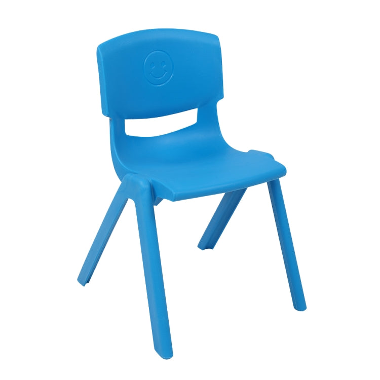 [US Warehouse] 4 PCS Children Plastic Chairs Set, with Backrest, Size: 44 x 31 x 31cm (Light Blue)