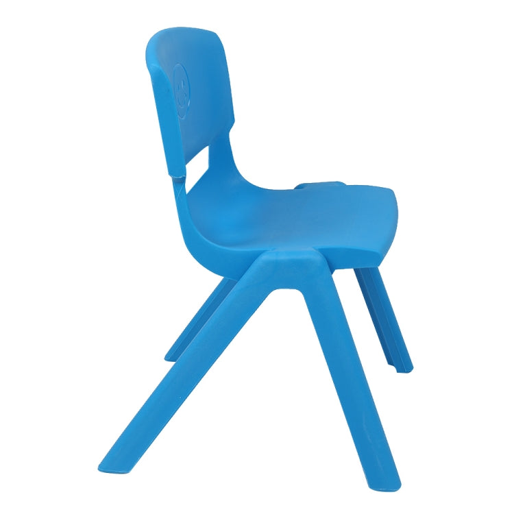 [US Warehouse] 4 PCS Children Plastic Chairs Set, with Backrest, Size: 44 x 31 x 31cm (Light Blue)