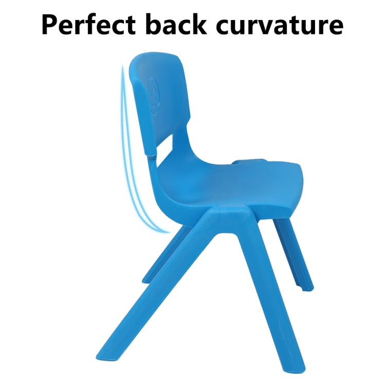 [US Warehouse] 4 PCS Children Plastic Chairs Set, with Backrest, Size: 44 x 31 x 31cm (Light Blue)