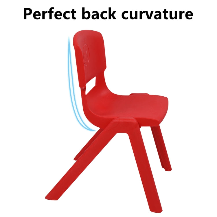 [US Warehouse] 4 PCS Children Plastic Chairs Set, with Backrest, Size: 44 x 31 x 31cm (Four-colors)