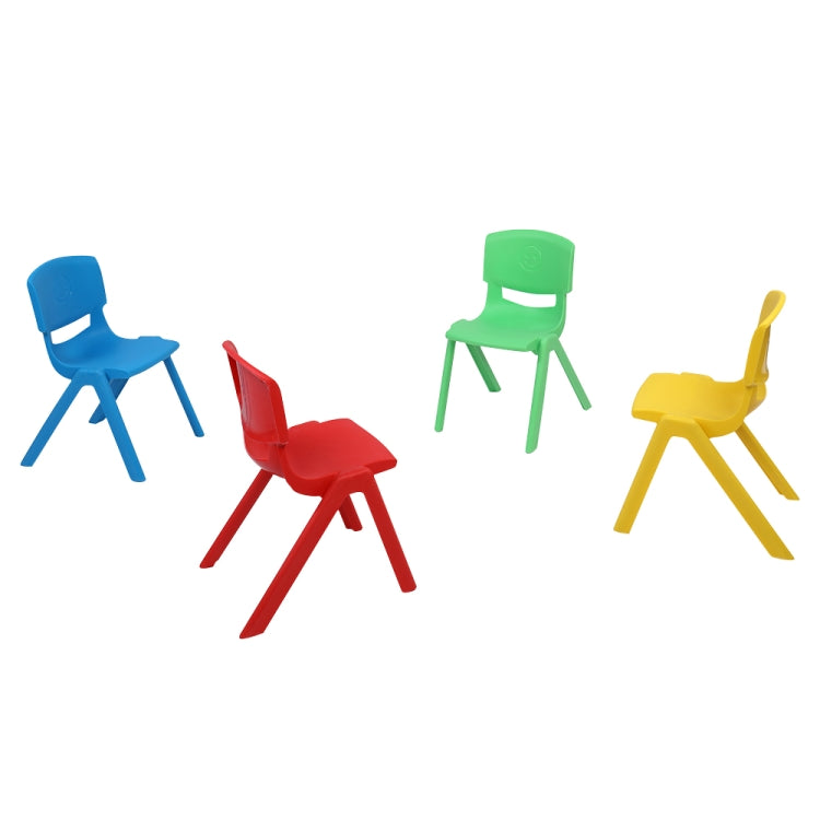 [US Warehouse] 4 PCS Children Plastic Chairs Set, with Backrest, Size: 44 x 31 x 31cm (Four-colors)