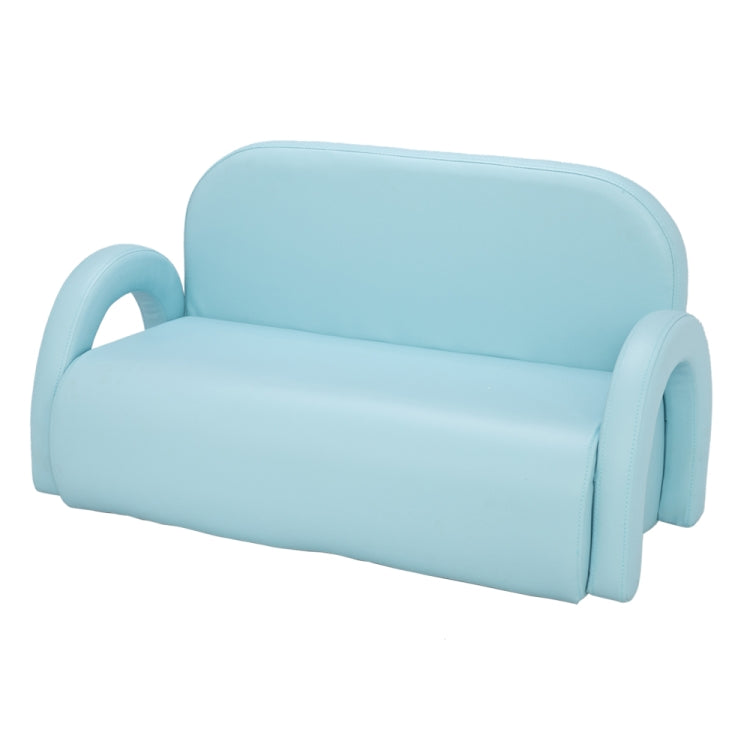 [US Warehouse] Children Double Sofa PVC Sofa with Rainbow-shaped Handrails, Size: 32.7 x 18.5 x 16.5 inch