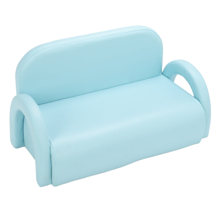 [US Warehouse] Children Double Sofa PVC Sofa with Rainbow-shaped Handrails, Size: 32.7 x 18.5 x 16.5 inch