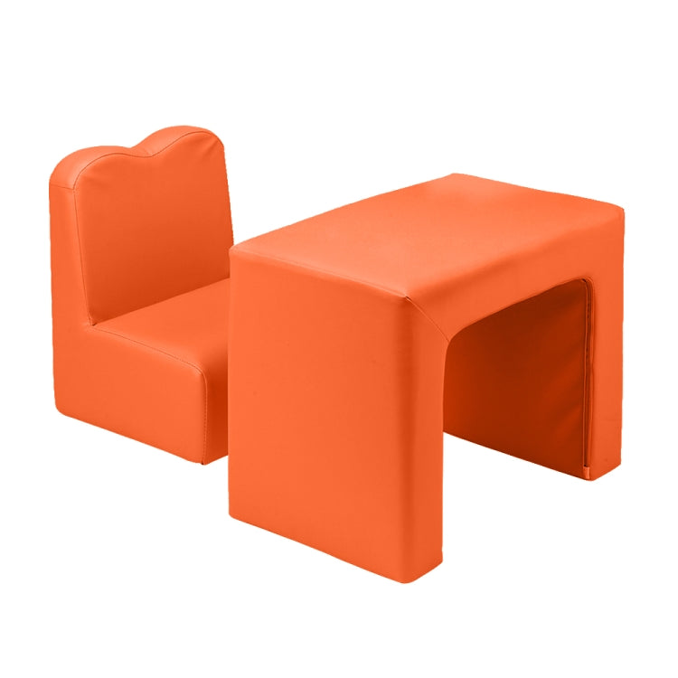[US Warehouse] 2 in 1 Children Single Sofa PVC Free Combination Table and Chair, Table size: 19 x 16.25 x 11.75 inch, Chair size: 16.25 x 13.75 x 13 inch