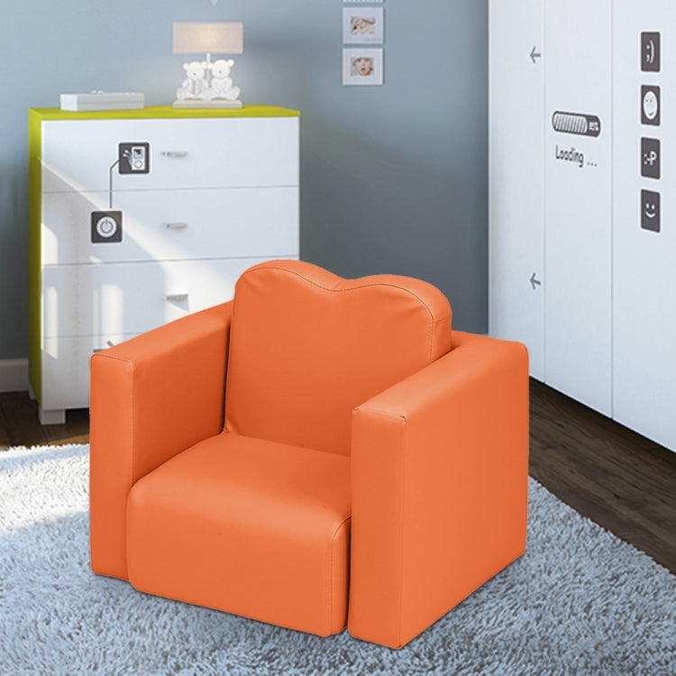 [US Warehouse] 2 in 1 Children Single Sofa PVC Free Combination Table and Chair, Table size: 19 x 16.25 x 11.75 inch, Chair size: 16.25 x 13.75 x 13 inch