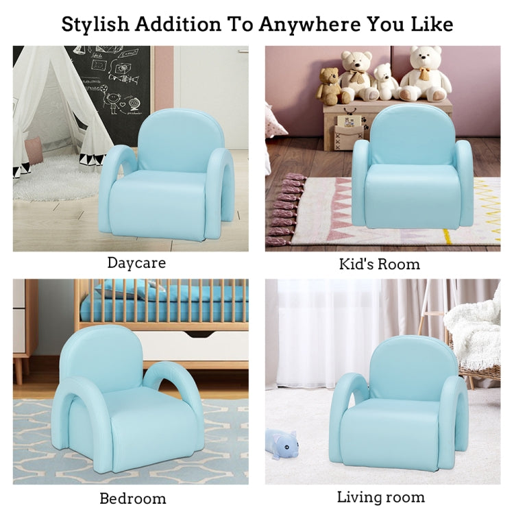 [UK Warehouse] Children Single Sofa PVC Sofa with Rainbow-shaped Handrails, Size: 18.1 x 18.1 x 15inch