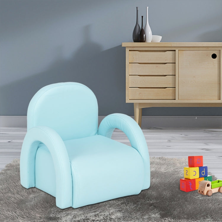 [UK Warehouse] Children Single Sofa PVC Sofa with Rainbow-shaped Handrails, Size: 18.1 x 18.1 x 15inch