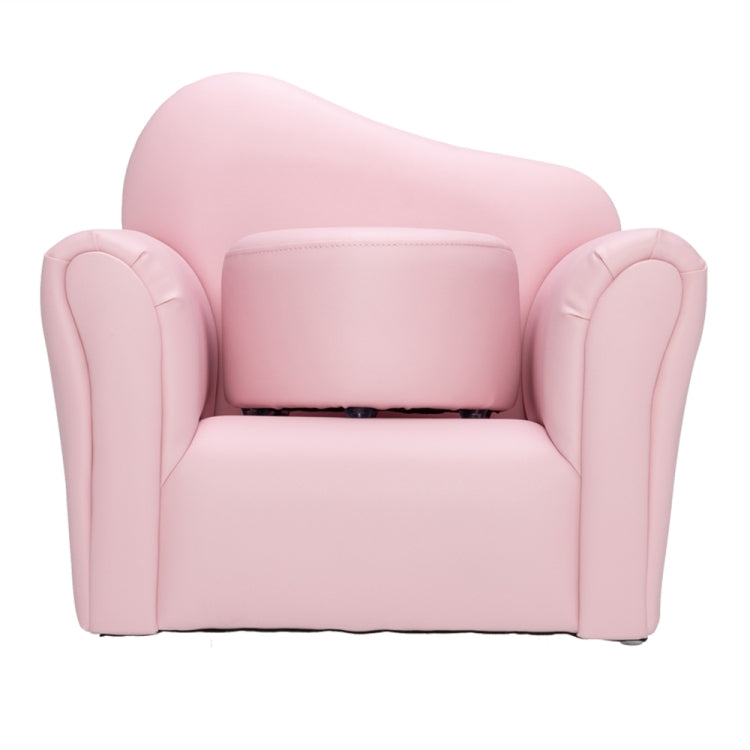 [US Warehouse] Children Single Sofa PVC Sofa with Curved-back & Footrest, Size: 22 x 20.1 x 16.1 inch