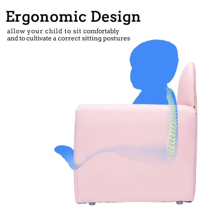 [US Warehouse] Children Single Sofa PVC Sofa with Curved-back & Footrest, Size: 22 x 20.1 x 16.1 inch