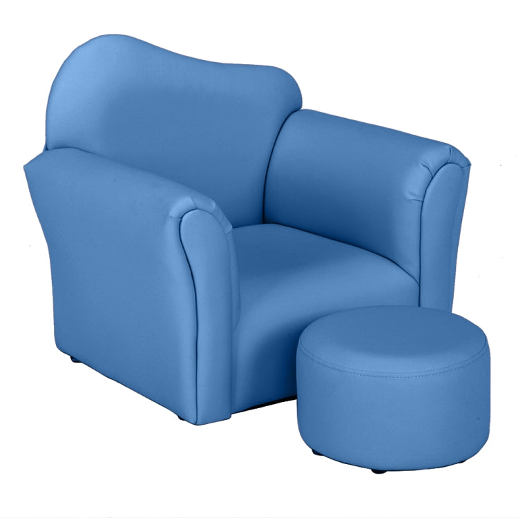 [US Warehouse] Children Single Sofa PVC Sofa with Curved-back & Footrest, Size: 22 x 20.1 x 16.1 inch