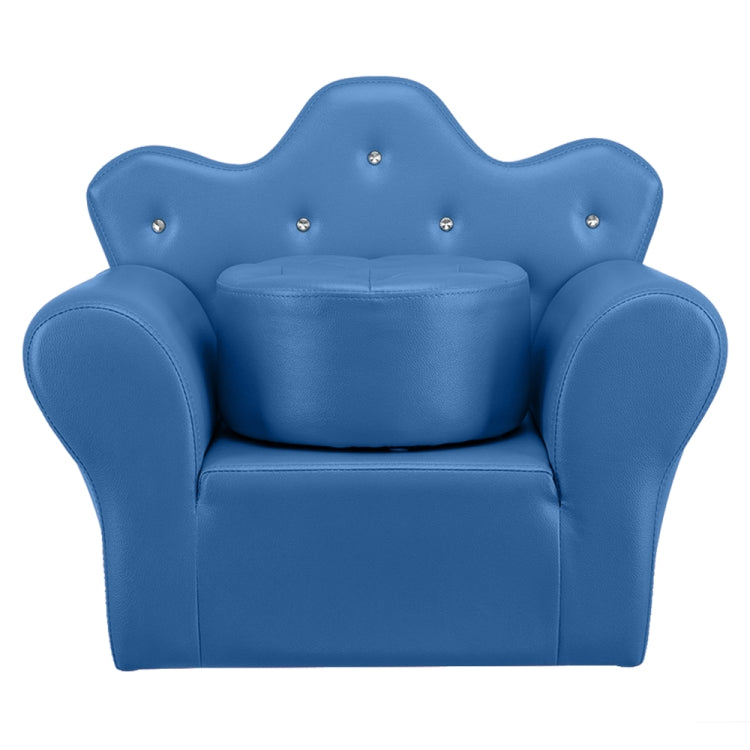 [UK Warehouse] Imperial Crown Shape Children Single Sofa PVC Sofa with Footrest, Size: 23.25 x 19.25 x 16.25 inch