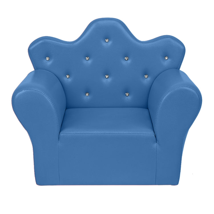 [UK Warehouse] Imperial Crown Shape Children Single Sofa PVC Sofa with Footrest, Size: 23.25 x 19.25 x 16.25 inch