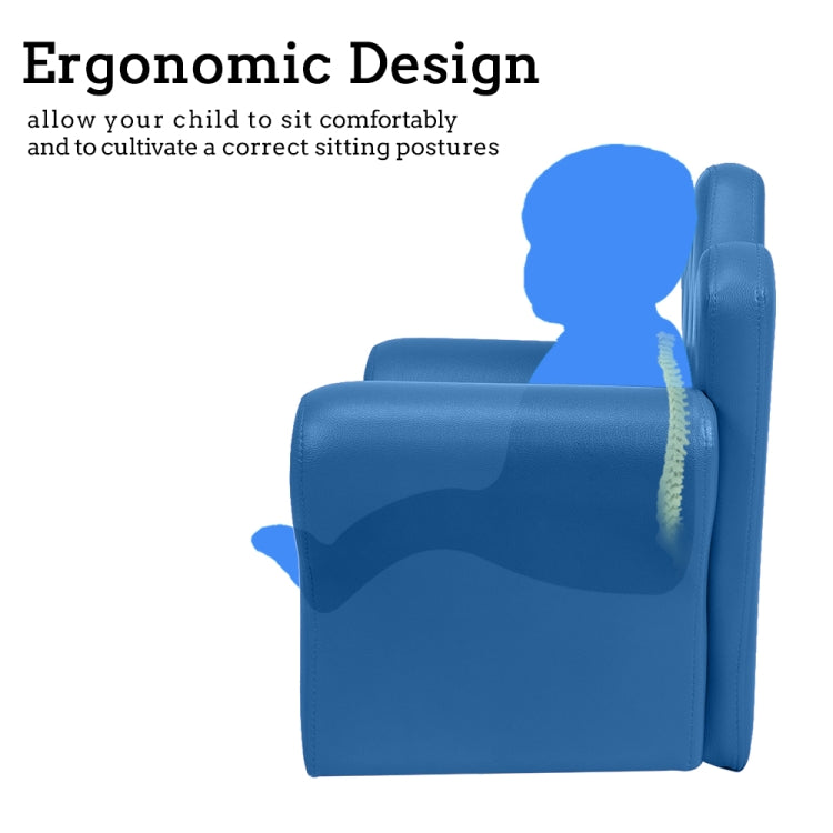 [UK Warehouse] Imperial Crown Shape Children Single Sofa PVC Sofa with Footrest, Size: 23.25 x 19.25 x 16.25 inch