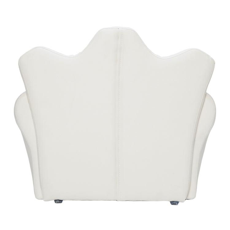 [UK Warehouse] Imperial Crown Shape Children Single Sofa PVC Sofa with Footrest, Size: 23.25 x 19.25 x 16.25 inch