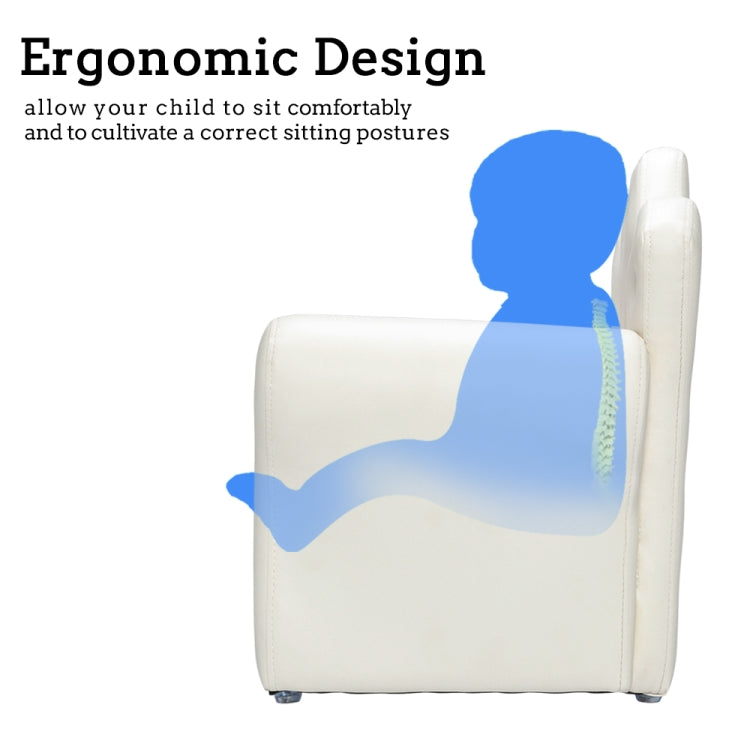 [UK Warehouse] Imperial Crown Shape Children Single Sofa PVC Sofa with Footrest, Size: 23.25 x 19.25 x 16.25 inch