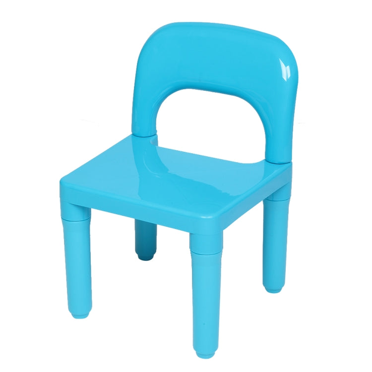 [US Warehouse] 5 in 1 Children Plastic Table + 4 Chairs Set, Table Size: 19.7 x 19.7 x 18.1 inch, Chair Size: 17.72 x 11.42 x 10.2 inch