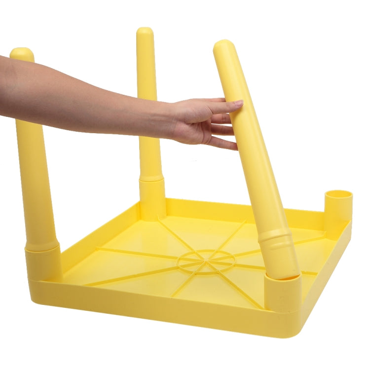 [US Warehouse] 5 in 1 Children Plastic Table + 4 Chairs Set, Table Size: 19.7 x 19.7 x 18.1 inch, Chair Size: 17.72 x 11.42 x 10.2 inch