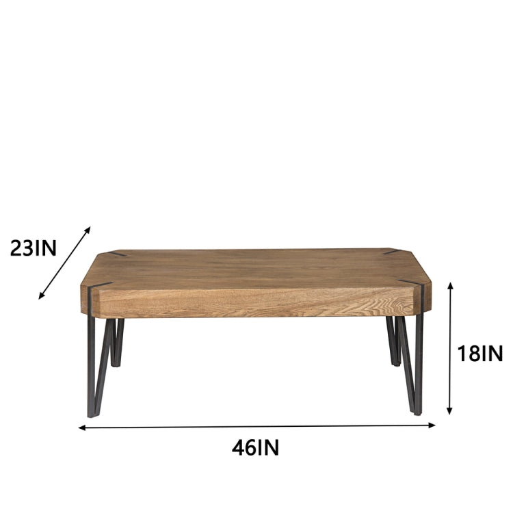 [US Warehouse] Rustic Coffee Wood Table , Size: 117x58x25cm