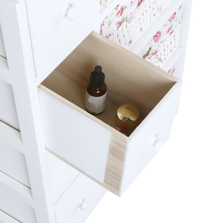 [UK Warehouse] Bedroom Bathroom Storage Cabinet Baskets Nightstand with Drawers