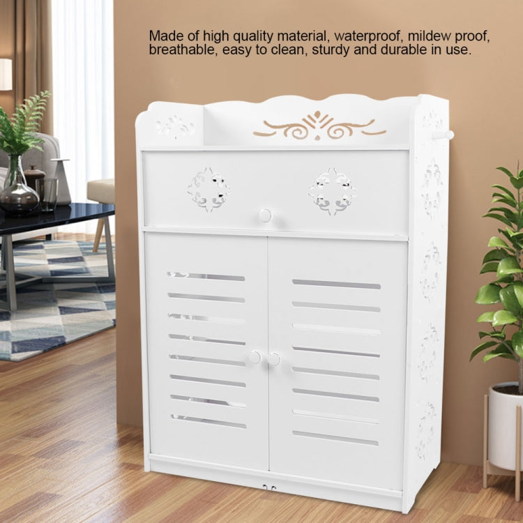 [UK Warehouse] 5 Tiers Shutter Pattern Household Shoes Cabinet Rack Shelf Storage Organizer