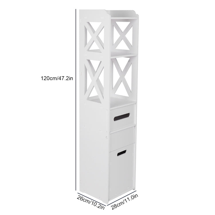 [UK Warehouse] Waterproof Bathroom Cabinet Shelf Cupboard Bathroom Storage Organizer for Home