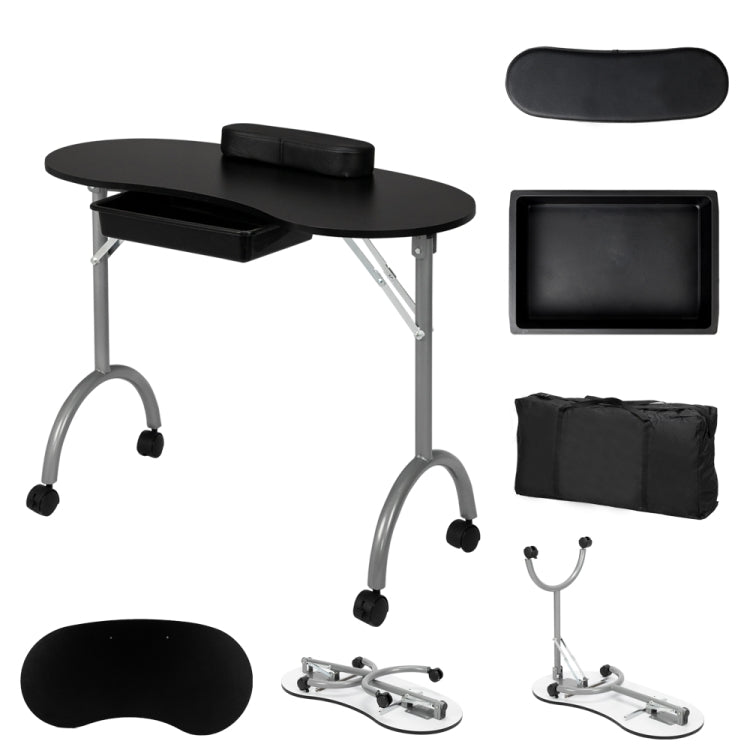 [UK Warehouse] Portable SPA Beauty Manicure Table with Hand Pillow & Bag(Black)