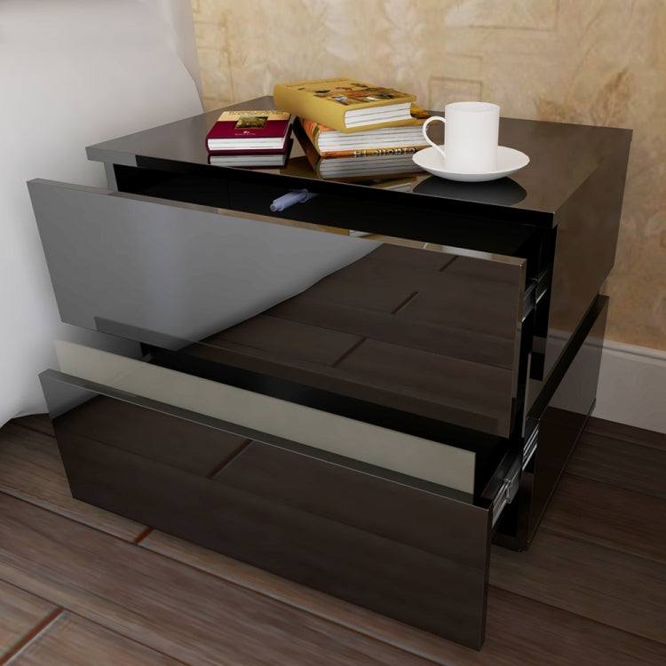 [UK Warehouse] RGB LED Double Side Cabinet Bedside Table(Black)