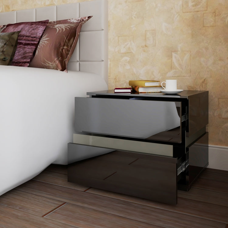 [UK Warehouse] RGB LED Double Side Cabinet Bedside Table(Black)
