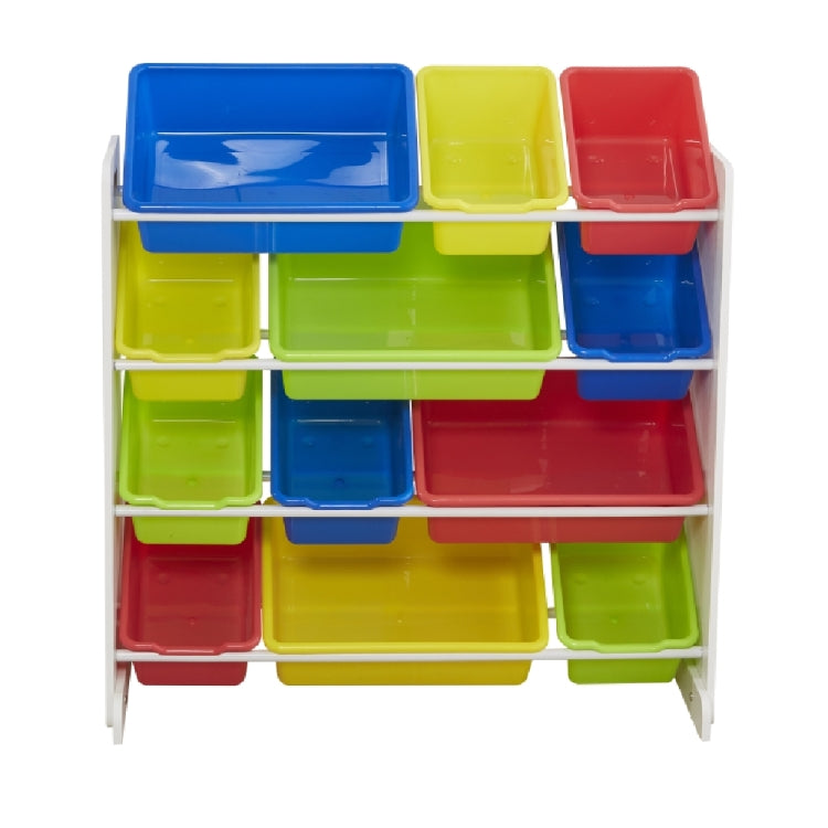 [US Warehouse] 4-layers 12-grid Toy Storage Rack