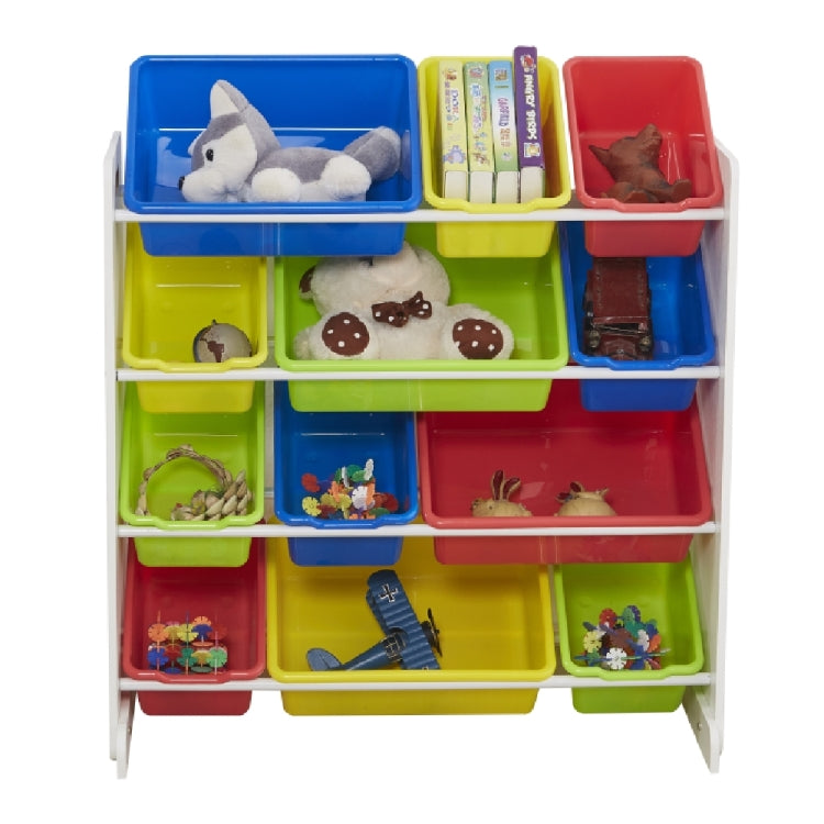 [US Warehouse] 4-layers 12-grid Toy Storage Rack
