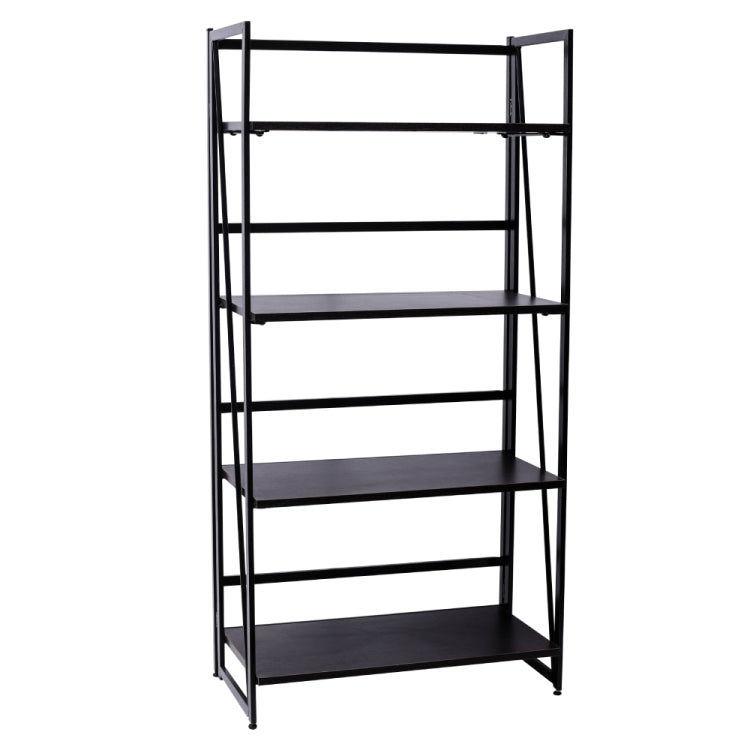 [UK Warehouse] 4 Tiers Folding Bookshelf Home Office Industrial Wooden Storage Shelves