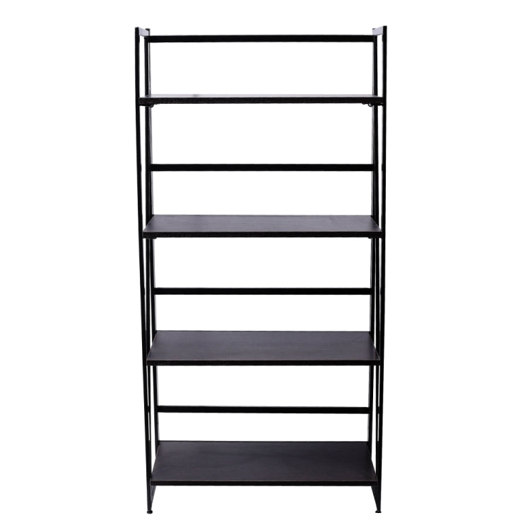[US Warehouse] 4 Tiers Folding Bookshelf Home Office Industrial Wooden Storage Shelves
