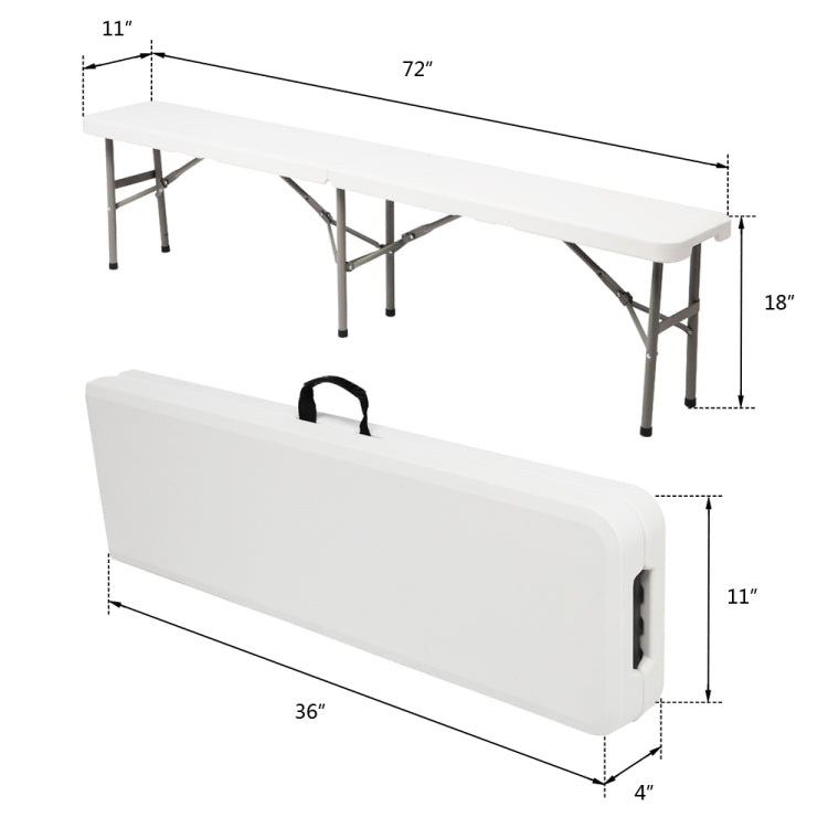 [US Warehouse] 3 in 1 Outdoor Courtyard Foldable Long Table