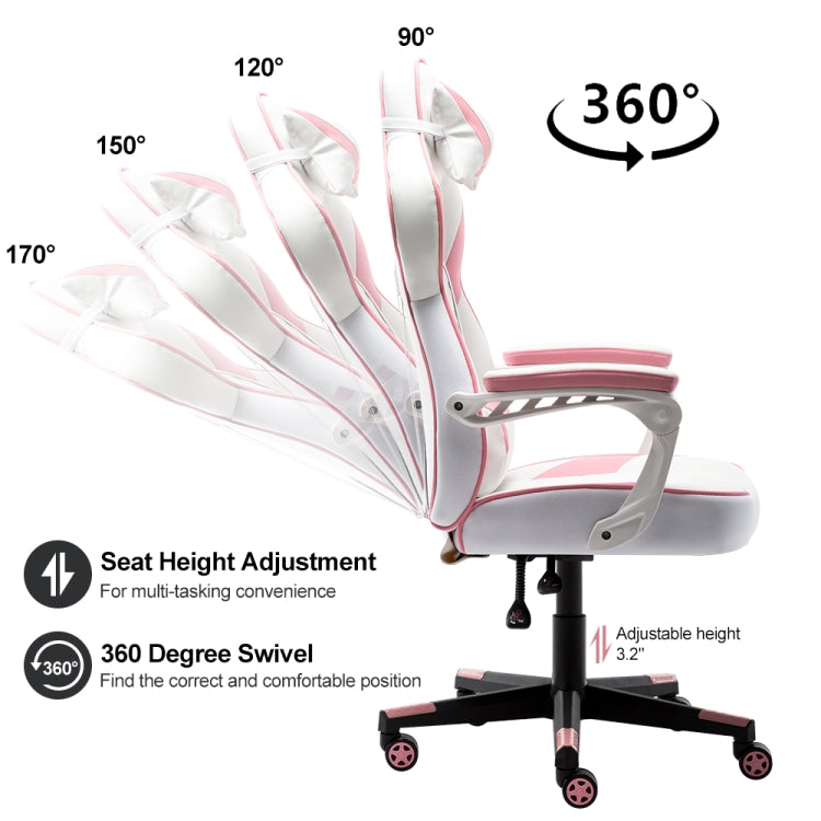 [EU Warehouse] Home Office PU Leather Rotatable Task Chair with Headrest Lumbar Support