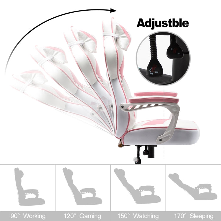 [EU Warehouse] Home Office PU Leather Rotatable Task Chair with Headrest Lumbar Support