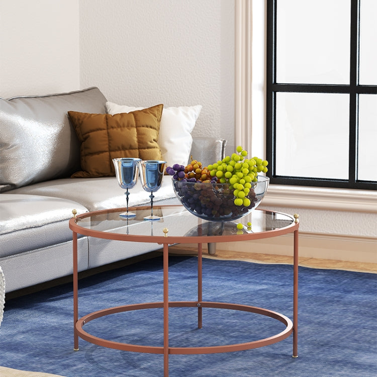 [US Warehouse] Living Room Multi-functional Tempered Glass Tabletop Coffee Table, Size: 32.8x32.8x19.6 inch