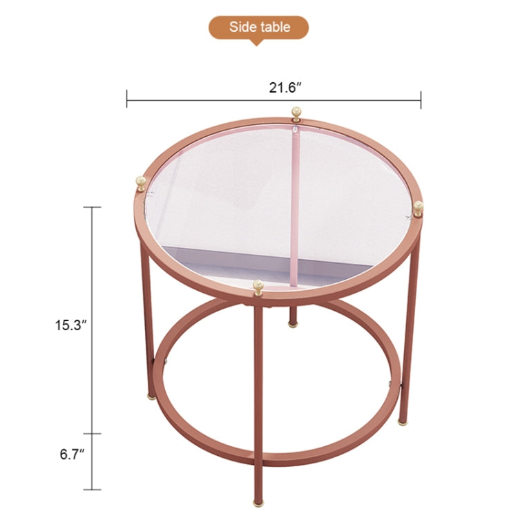 [US Warehouse] Living Room Multi-functional Tempered Glass Tabletop Coffee Table, Size: 21.6x21.6x22 inch