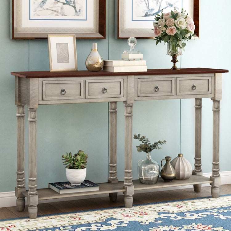 [US Warehouse] Console Table Sofa Table with Drawer, Size: 58x11x34 inch