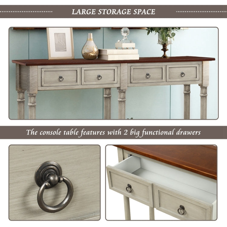 [US Warehouse] Console Table Sofa Table with Drawer, Size: 58x11x34 inch