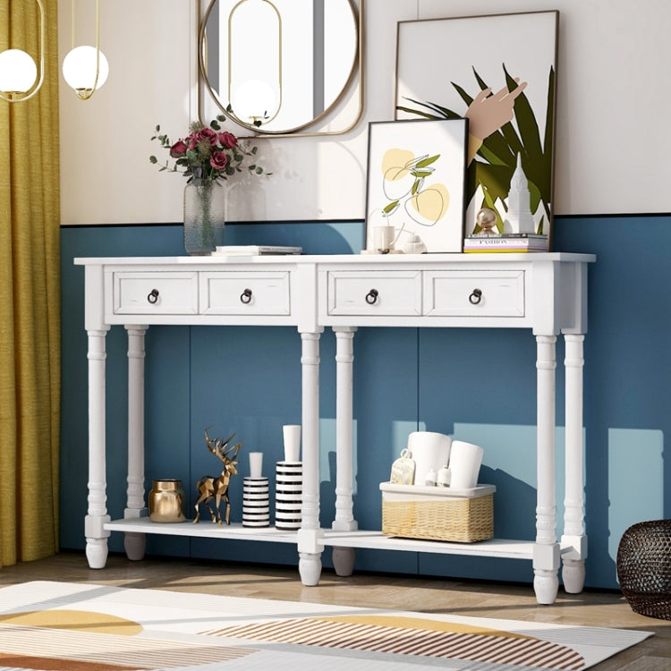 [US Warehouse] Console Table Sofa Table with Drawer, Size: 58x11x34 inch