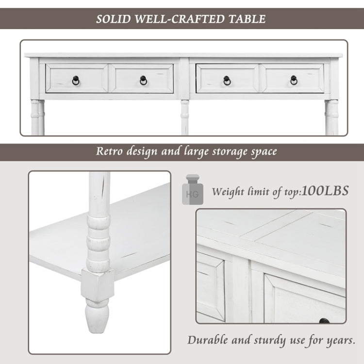 [US Warehouse] Console Table Sofa Table with Drawer, Size: 58x11x34 inch