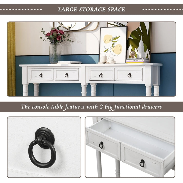 [US Warehouse] Console Table Sofa Table with Drawer, Size: 58x11x34 inch