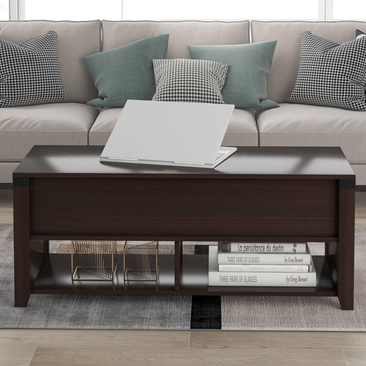 [US Warehouse] Multipurpose Living Room Lifting Top Coffee Table with Drawers, Size: 43.3x18x18.5 inch