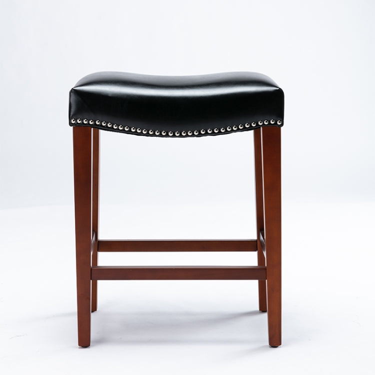 [US Warehouse] 2 PCS Home Living Room Leather Barstool, Size: 50.5x33.5x66.5cm