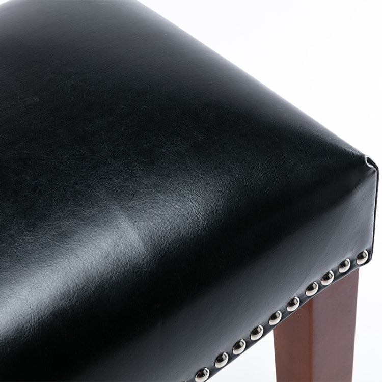 [US Warehouse] 2 PCS Home Living Room Leather Barstool, Size: 50.5x33.5x66.5cm