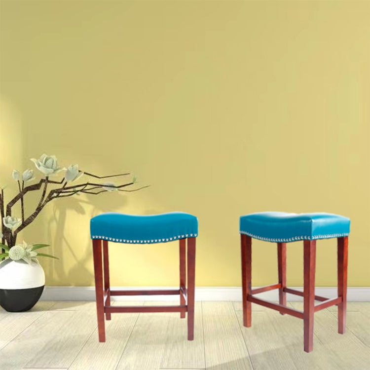 [US Warehouse] 2 PCS Home Living Room Leather Barstool, Size: 50.5x33.5x66.5cm
